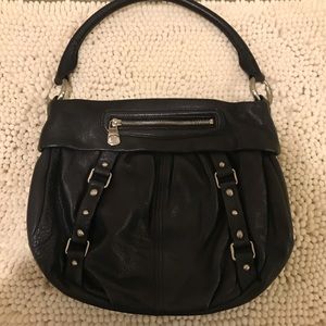 Anne Klein Black Leather Satchel